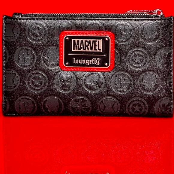 LOUNGEFLY Marvel Avengers 60th Anniversary Glow in The Dark Wallet NWT - Picture 1 of 8